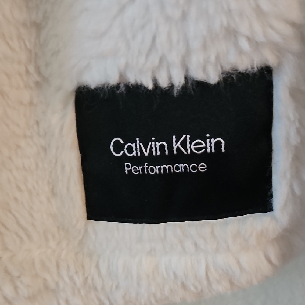Calvin Klein White Fleece with Black Accents - Picture 2 of 4